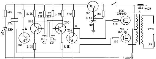 逆變器工作原理電路圖原理基礎(chǔ)-逆變器電路圖及設(shè)計方案-KIA MOS管