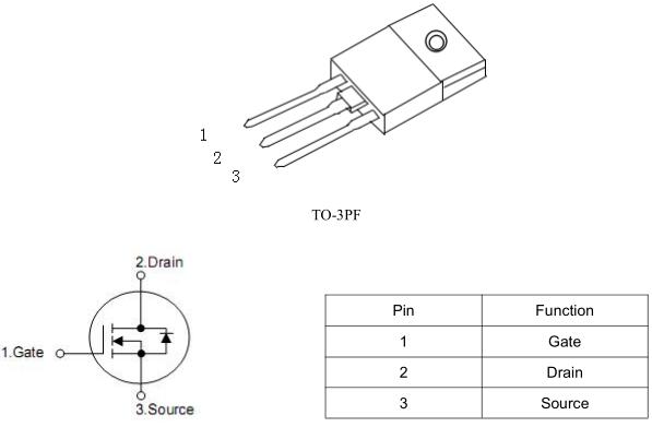 KNX42150A STFW3N150 2.8A 1500V