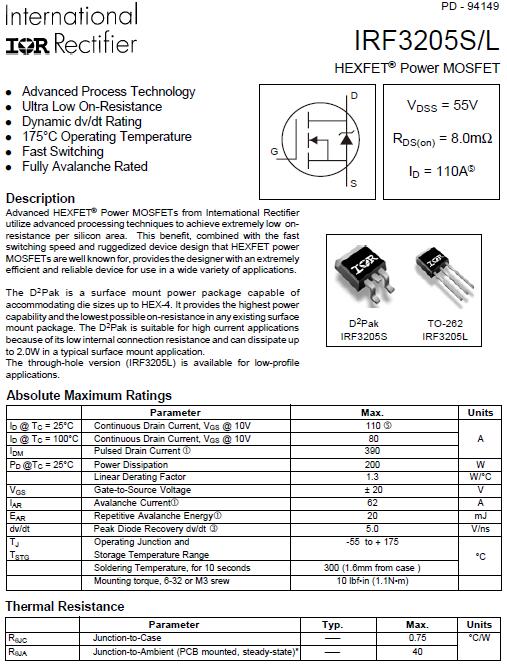 KNX3206A,110A/60V,IRF3205