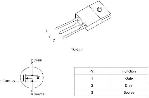 變頻器MOS管,KNX42150A,2.8A/ 1500V