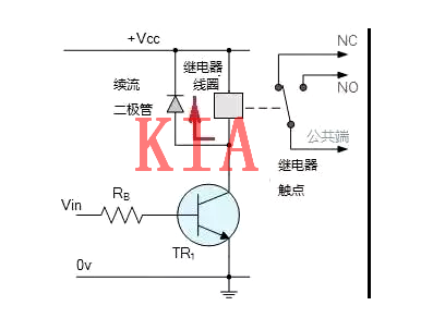 繼電器，二極管