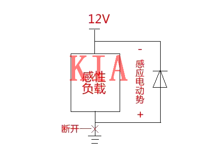 繼電器，二極管