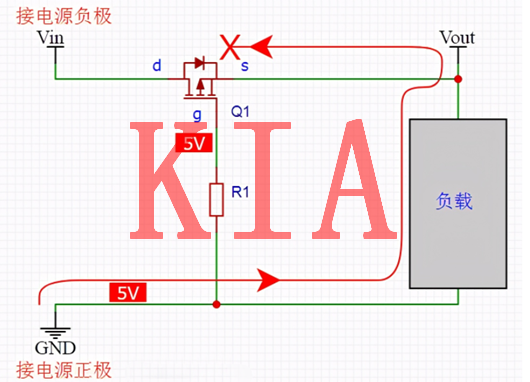 PMOS，防電源反接電路