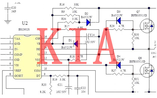 場(chǎng)效應(yīng)管功放電路圖