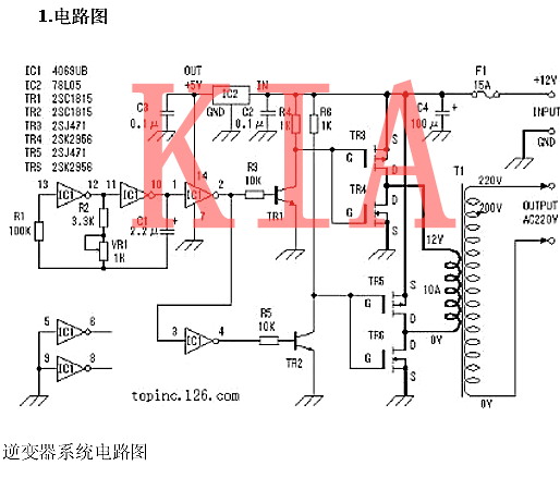 MOS管、變壓器搭建的逆變器電路詳解-KIA MOS管