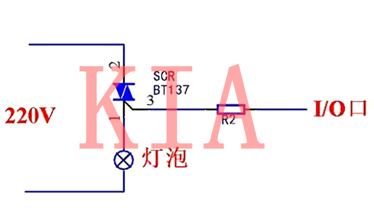 可控硅三極管MOS管單片機(jī)控制220V交流電通斷電路圖-KIA MOS管