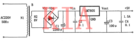 ?電子電路|直流穩(wěn)壓電源電路圖-KIA MOS管