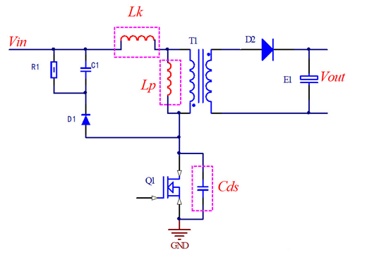 開關(guān)電源RCD鉗位電路工作過程詳解-KIA MOS管