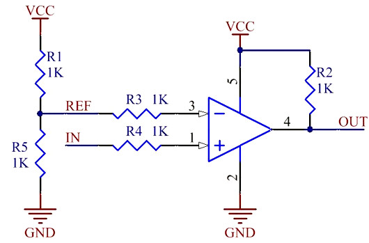 電路分享-運(yùn)放的電壓比較器電路-KIA MOS管