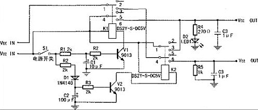 雙路電源供電電路圖及原理分析-KIA MOS管