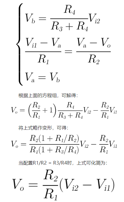 運放減法器電路