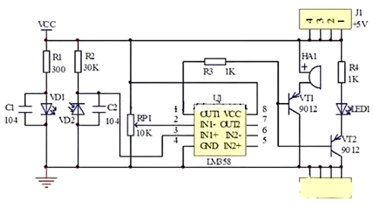 報(bào)警電路,蜂鳴器報(bào)警