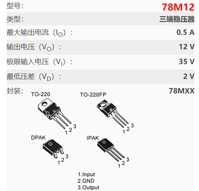 78m12三端穩(wěn)壓器參數(shù),引腳圖,電路圖-KIA MOS管