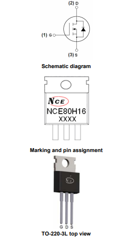 NCE80H16代換,NCE80H16參數(shù),保護(hù)板逆變器場效應(yīng)管-KIA MOS管