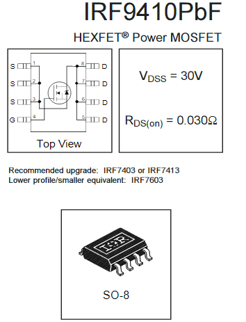 IRF9410參數(shù),IRF9410TRPBF,保護板專用MOS管4603A-KIA MOS管