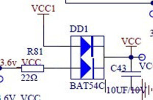 bat54c參數(shù),5V轉(zhuǎn)3.3V,電路