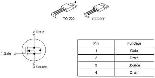 8n60場(chǎng)效應(yīng)管參數(shù),8n60場(chǎng)效應(yīng)管引腳圖,8n60參數(shù)-KIA MOS管