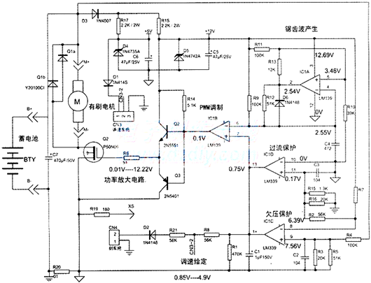 電動車,電機控制器電路