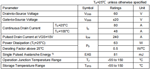 80a60v,KCY3406A場效應(yīng)管