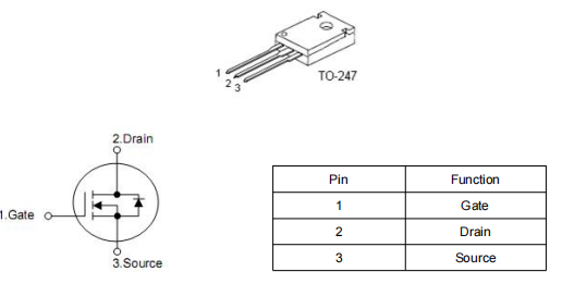 76N60N參數(shù)代換,KCM3560A場效應(yīng)管參數(shù)引腳圖,76A 600V-KIA MOS管