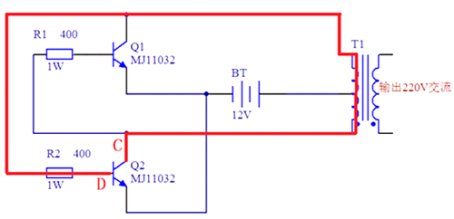 12v轉(zhuǎn)220v逆變器電路