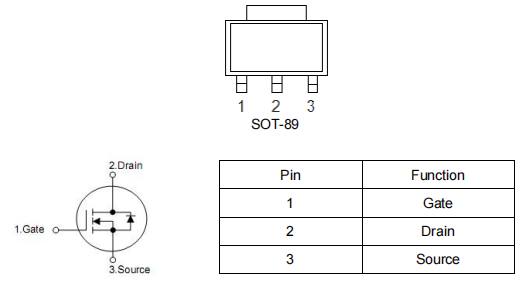 7a100v mos,SOT-89,5610場效應(yīng)管,?KNS5610A參數(shù)資料-KIA MOS管