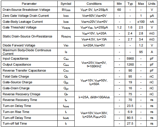 60v100a場效應(yīng)管,KCY3206B